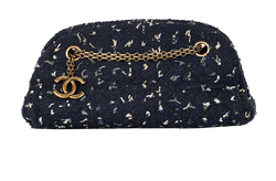 Tweed Mini Mademoiselle, Leather/Fabric, Navy, 14178381 (2010/11),2*